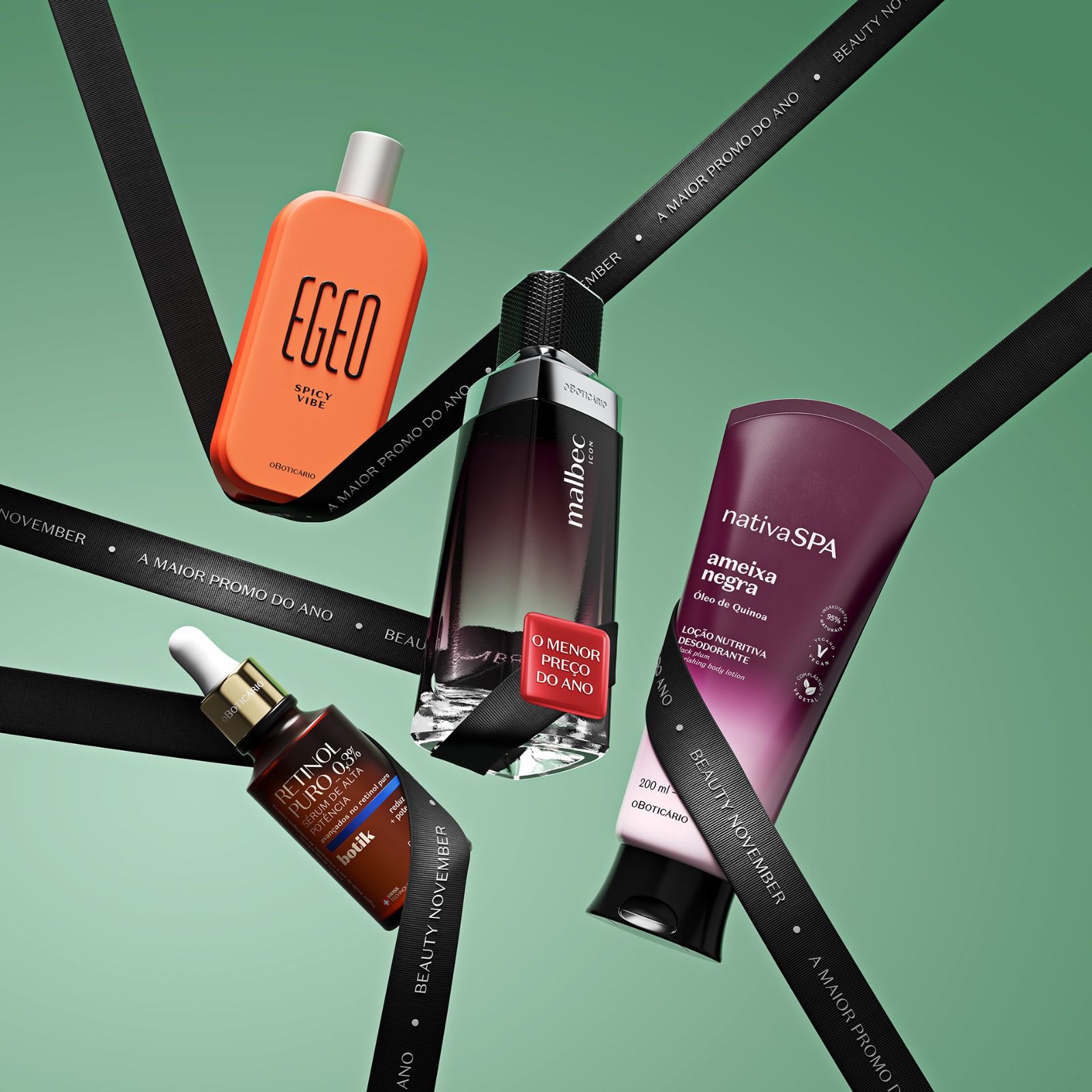 A Beauty November chegou: O Boticário lança Central de Carrinhos Abandonados em campanha com descontosde até 70% na maior promoção do ano