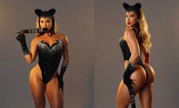 Virginia Fonseca usa coleira com nome de Vini Jr. em ensaio de Carnaval e gera repercussão