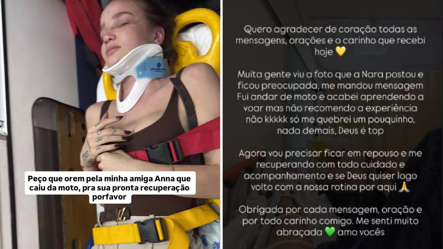 Atriz que atuou em “Chiquititas” sofre acidente de moto