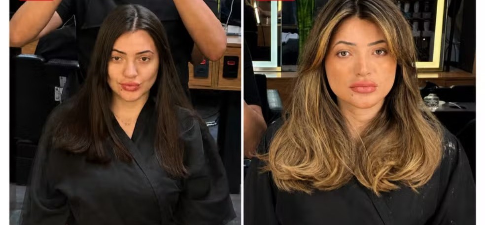 Veja antes e depois do resultado feito por cabeleireiro atacado por cliente em salão de SP