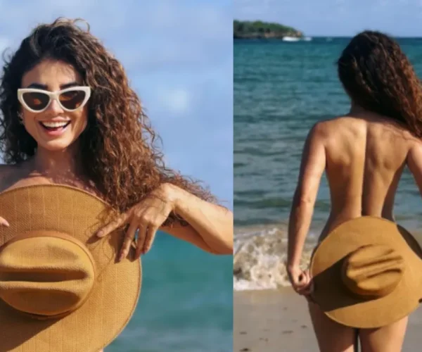 Paula Fernandes publica fotos de topless durante férias em Fernando de Noronha
